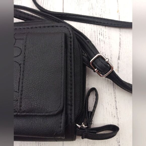 Crossbody Black Travel Bag Purse Multi Compartments New - Picture 9 of 10